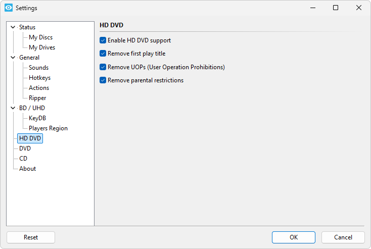 HD DVD window